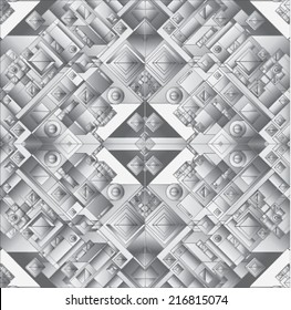 Seamless light silver vector background square pattern texture