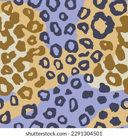 Seamless Light Spring Retro Leather Ornament Wallpaper. Yellow Endless Nature Beautiful Cheetah, Seamless Artwork Texture. Repeated Pastel Fur Textile Vector.