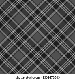 Seamless light tartan plaid pattern. Checkered fabric texture background. Vector flat illustration. 