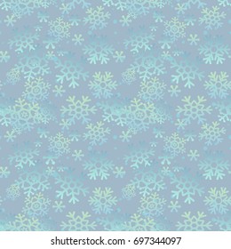 Seamless light-blue background with snowflakes. Eps-8