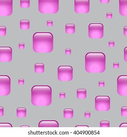 Seamless lilac abstract geometric pattern. Squares with rounded corners. Background for the web, email, print products.