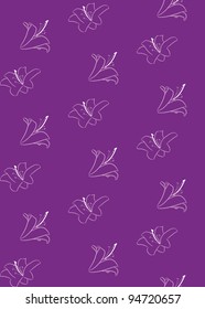 seamless from lilac lily on violet background