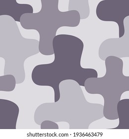Seamless lilac pattern with abstract shapes