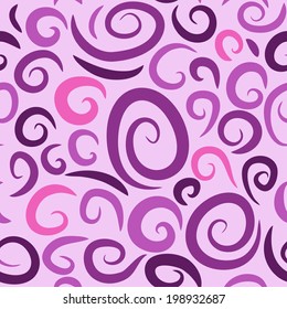 Seamless lilac texture with curls (Vector)