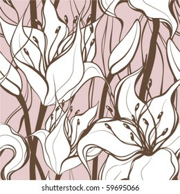 Seamless lily background