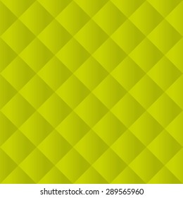 Seamless lime green padded upholstery vector pattern texture