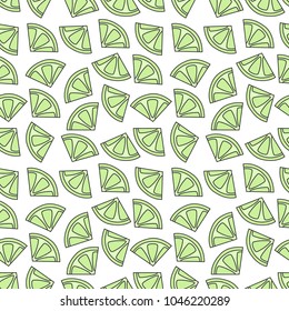 Seamless lime pattern. Vector illustration.