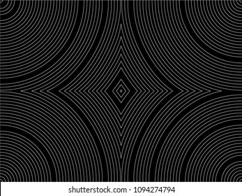 Seamless line arc vector. Design thin line with space white on black background. Design print for textile, fabric, wallpaper, background. Set 1
