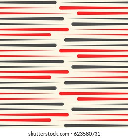 Seamless Line Background. Abstract Stripe Wallpaper. Vector Black and Red Pattern