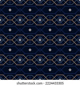 Seamless line background stylish all over stripe pattern abstract minimalist fabric print classy colorful ornament grid graphic style. Casual repeating textile design, white, yellow, marine blue color