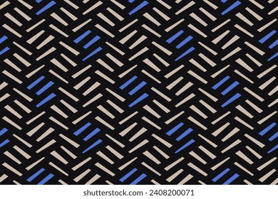 Seamless line background stylish allover stripe pattern abstract minimalist fabric print classy colorful ornament herringbone graphic style. Casual repeating textile design, white, black trendy colors