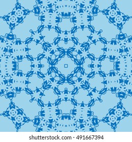 Seamless line background for textile or paper print. Contemporary graphic design, ethnic arabic, indian, turkish monochrome ornament.