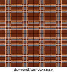 seamless line dash blue and orange color on brown background