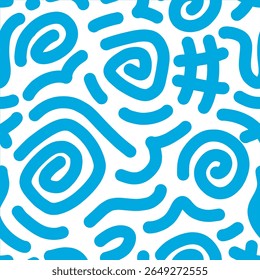 Seamless line doodle pattern. Creative and unique minimalist style art background. abstract lines for textiles, wrapping paper, wallpaper.