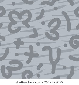 Seamless line doodle pattern. Creative and unique minimalist style art background. abstract lines for textiles, wrapping paper, wallpaper.