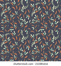 seamless line floral pattern