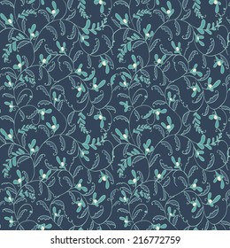 seamless line floral pattern