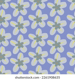 Seamless line flower of ornamental design. Suit for wallpaper, colourful background, fabric print.