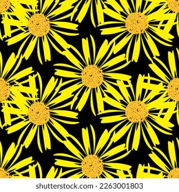 Seamless line flower of ornamental design. Suit for wallpaper, colourful background, fabric print.