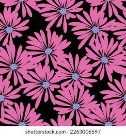 Seamless line flower of ornamental design. Suit for wallpaper, colourful background, fabric print.