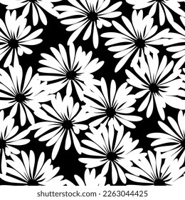 Seamless line flower of ornamental design. Suit for wallpaper, colourful background, fabric print.