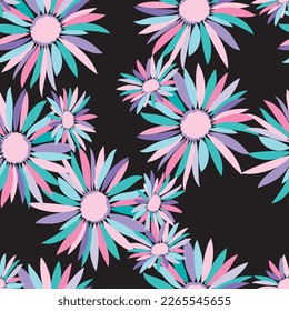 Seamless line flower of ornamental design. Suit for wallpaper, colourful background, fabric print.