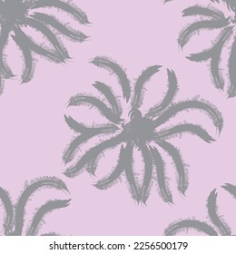 Seamless line flower of ornamental like a fur design. Suit for wallpaper, colourful background, fabric print.