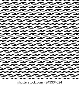 Seamless line illustration. Wave background texture 