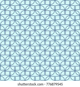 Seamless line pattern, abstract geometric background in navy blue and turquoise colors. Vector illustration.