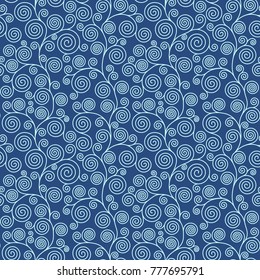 Seamless line pattern, abstract geometric background in navy blue and turquoise colors. Vector illustration.