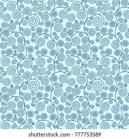 Seamless line pattern, abstract geometric background in navy blue and turquoise colors. Vector illustration.