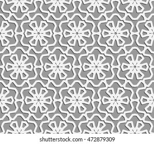 Seamless line pattern in arabian style. Contemporary graphic design. Endless hexagon texture for wallpaper, pattern fills, web page background. Monochrome geometric ornament. Tribal ethnic pattern