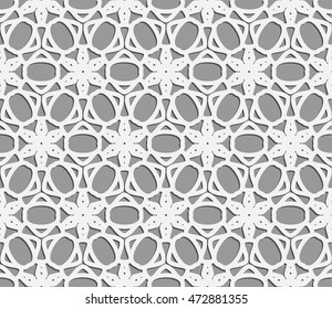 Seamless line pattern in arabian style. Contemporary graphic design. Endless hexagon texture for wallpaper, pattern fills, web page background. Monochrome geometric ornament. Tribal ethnic pattern