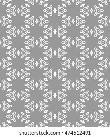 Seamless line pattern in arabian style. Contemporary graphic design. Endless hexagon texture for wallpaper, pattern fills, web page background. Monochrome geometric ornament. Tribal ethnic pattern