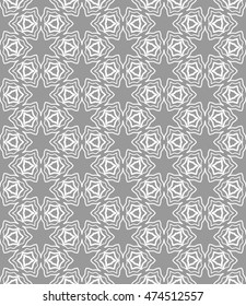 Seamless line pattern in arabian style. Contemporary graphic design. Endless hexagon texture for wallpaper, pattern fills, web page background. Monochrome geometric ornament. Tribal ethnic pattern