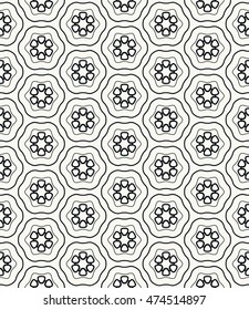 Seamless line pattern in arabian style. Contemporary graphic design. Endless hexagon texture for wallpaper, pattern fills, web page background. Monochrome geometric ornament. Tribal ethnic pattern