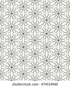 Seamless line pattern in arabian style. Contemporary graphic design. Endless hexagon texture for wallpaper, pattern fills, web page background. Monochrome geometric ornament. Tribal ethnic pattern