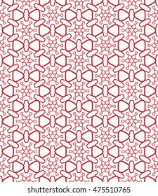 Seamless line pattern in arabian style. Contemporary graphic design. Endless hexagon texture for wallpaper, pattern fills, web page background. Monochrome geometric ornament. Tribal ethnic pattern