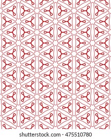 Seamless line pattern in arabian style. Contemporary graphic design. Endless hexagon texture for wallpaper, pattern fills, web page background. Monochrome geometric ornament. Tribal ethnic pattern