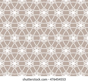 Seamless line pattern in arabian style. Contemporary graphic design. Endless hexagon texture for wallpaper, pattern fills, web page background. Monochrome geometric ornament. Tribal ethnic pattern
