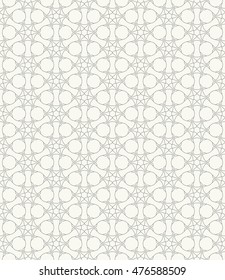 Seamless line pattern in arabian style. Contemporary graphic design. Endless hexagon texture for wallpaper, pattern fills, web page background. Monochrome geometric ornament. Tribal ethnic pattern