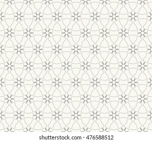Seamless line pattern in arabian style. Contemporary graphic design. Endless hexagon texture for wallpaper, pattern fills, web page background. Monochrome geometric ornament. Tribal ethnic pattern