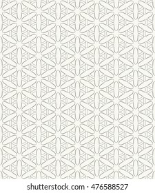 Seamless line pattern in arabian style. Contemporary graphic design. Endless hexagon texture for wallpaper, pattern fills, web page background. Monochrome geometric ornament. Tribal ethnic pattern
