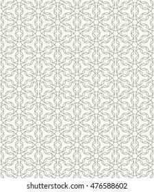 Seamless line pattern in arabian style. Contemporary graphic design. Endless hexagon texture for wallpaper, pattern fills, web page background. Monochrome geometric ornament. Tribal ethnic pattern