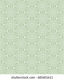 Seamless line pattern in arabian style. Monochrome graphic geometric background. Interlacing linear texture. Tribal ethnic ornament, arabic, indian, turkish decor