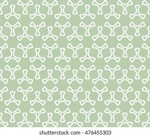 Seamless line pattern in arabic style. Contemporary graphic design. Endless hexagon texture for wallpaper, pattern fills web page background. Monochrome green geometric ornament. Tribal ethnic pattern