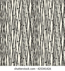 Seamless line pattern can be used for wallpaper, website background, textile printing. Modern monochrome geometric texture.