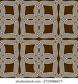 Seamless Line Pattern Inspired by leaf and flower Decorative Motif