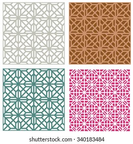 Seamless line pattern in modern korean style