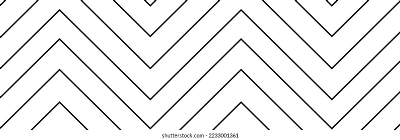 Seamless line pattern on white background. Modern chevron lines pattern for backdrop and wallpaper template. Simple lines with repeat texture. Seamless chevron background, vector illustration